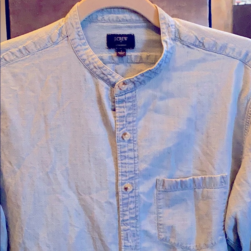 Jcrew button down with band collar